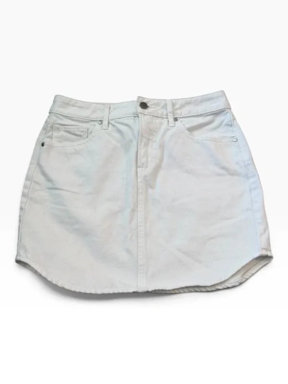 Express White denim short skirt size 2
